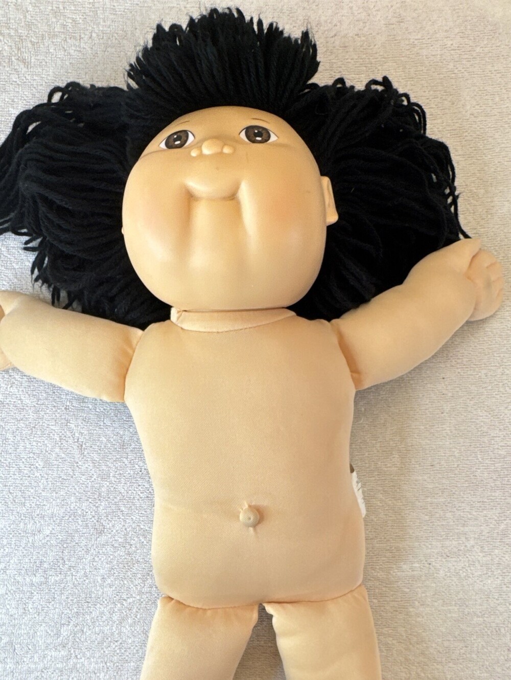 Coleco Cabbage Patch Kids Doll 15 in Black Hair Brown Eyes Signed 1989